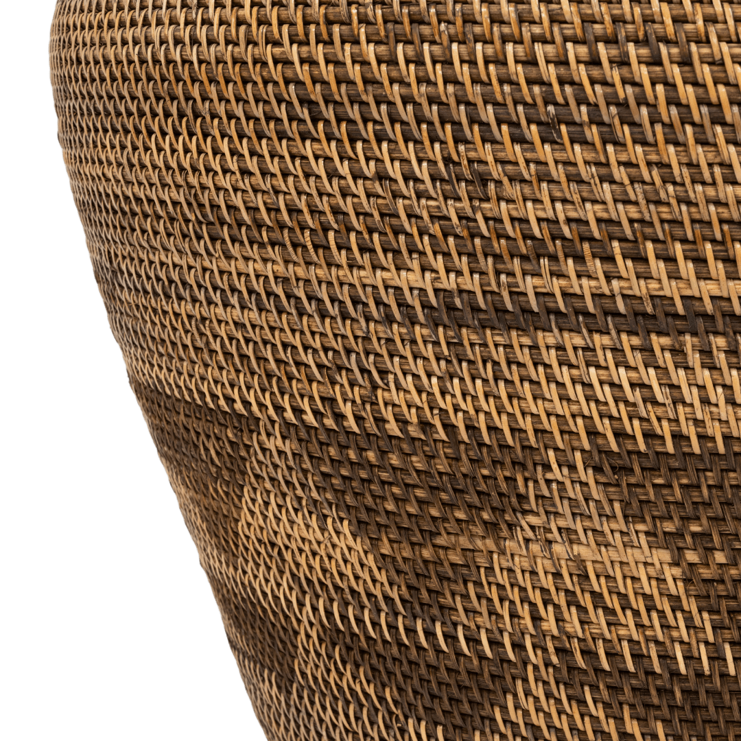 Black Patterned Tribal Basket | 70cm