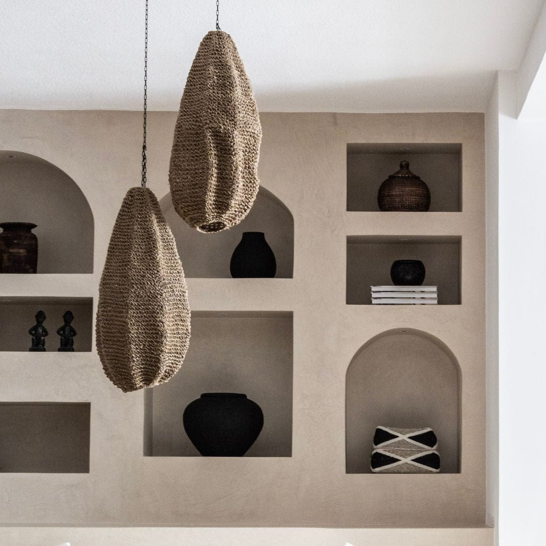 Beaded Basket | Sand/Black 30cm