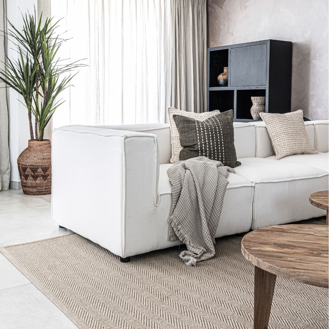 Black Patterned Tribal Basket  | 50cm