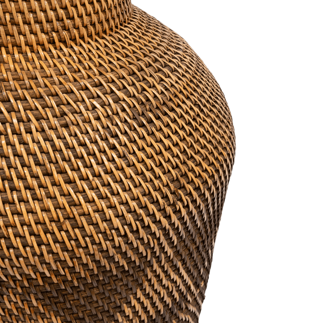 Black Patterned Tribal Basket  | 50cm