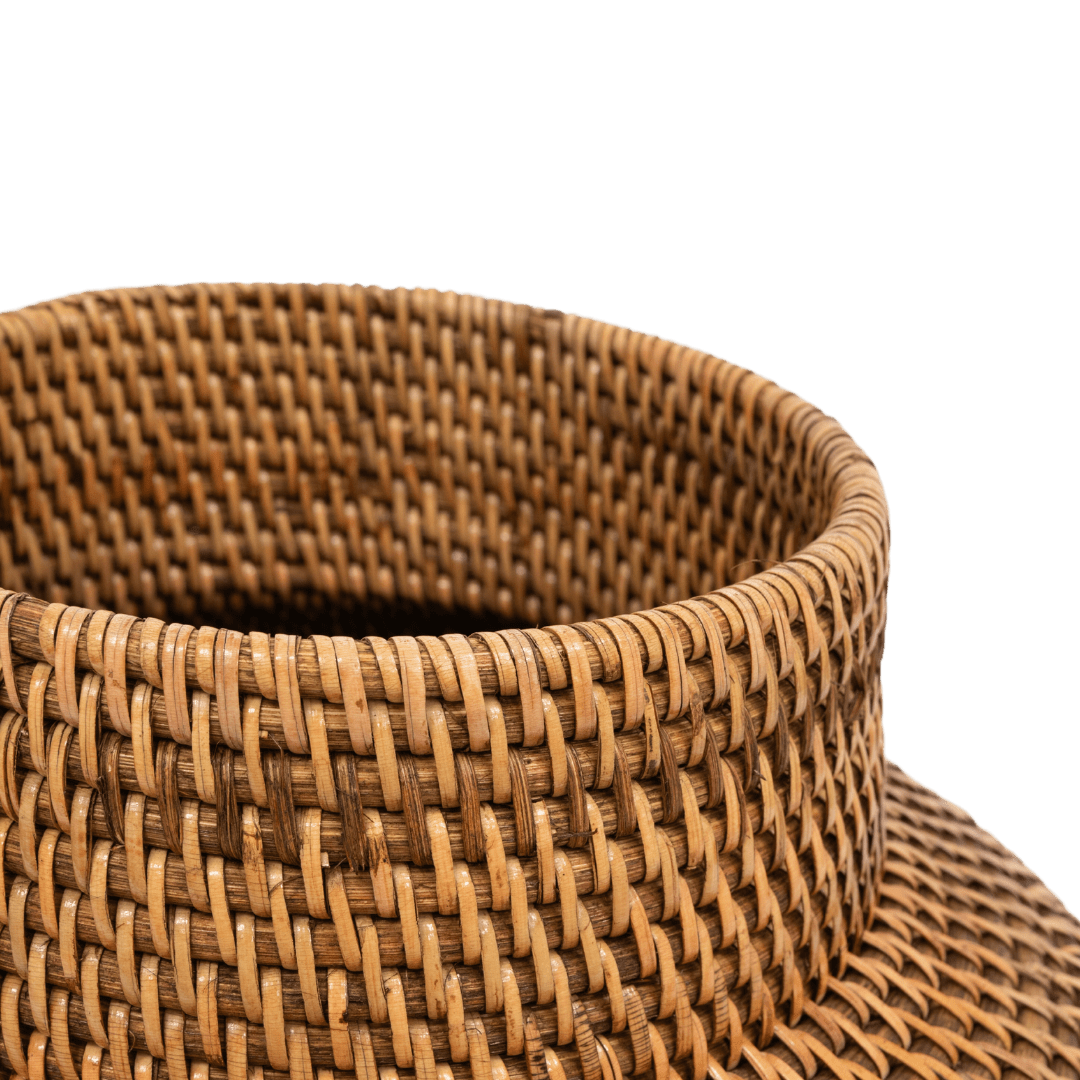 Black Patterned Tribal Basket  | 50cm