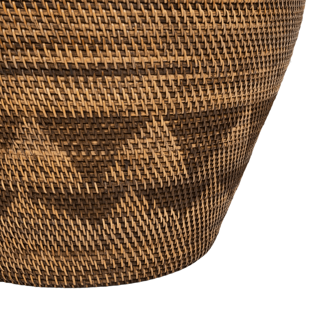 Black Patterned Tribal Basket | 70cm