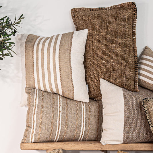 Etera Rectangular Cushion Stitch Border | 60x40cm