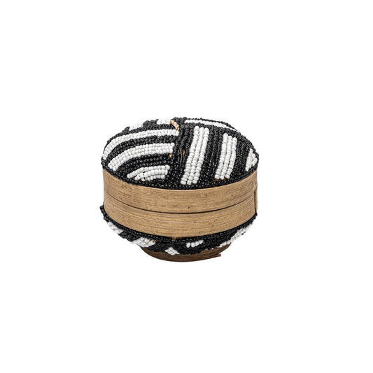 Suri Jewelry Beaded Basket | Black/White